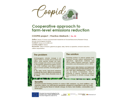 COOPID Practice Abstract 4 – Dairy farms, emissions reduction