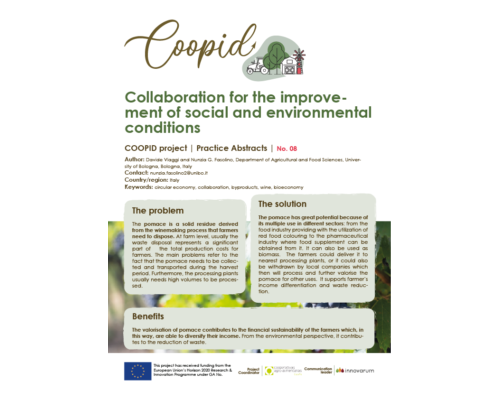 COOPID Practice Abstract 8 – Collaboration for the environment