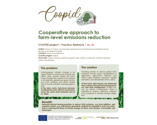 COOPID Practice Abstract – Cooperative approach to farm-level emissions reduction
